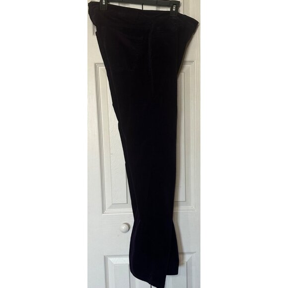 Chaps Denim Dark Purple Velvet Mid-Rise Pants Cotton Blend Women's Size 10 - Picture 13 of 14